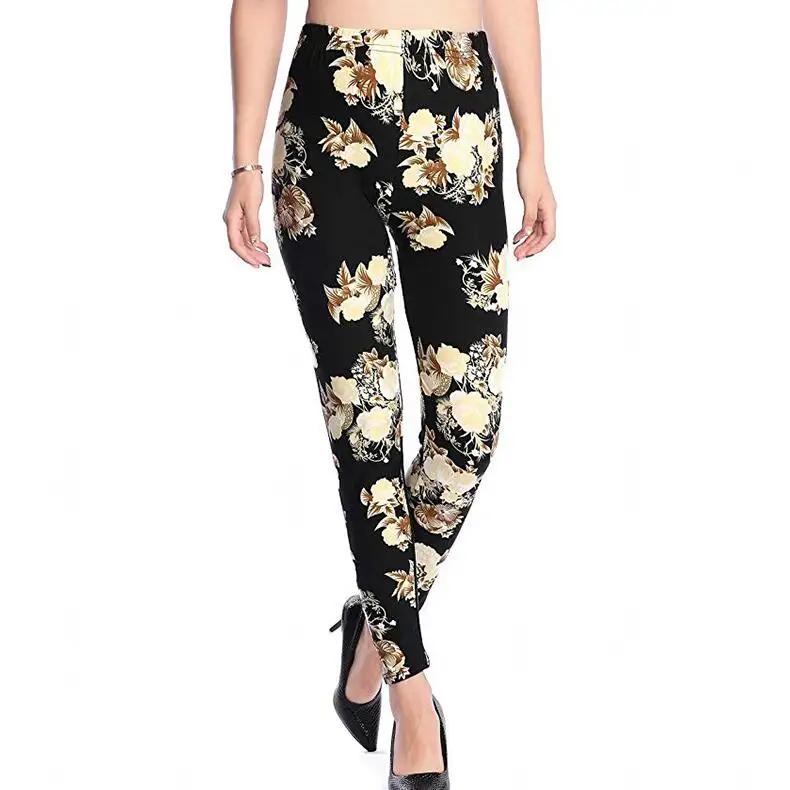  Print Flower Leggings Leggins 