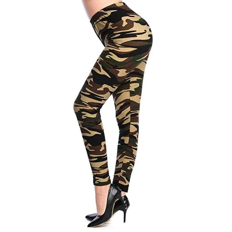 Camouflage Womens for Leggins Graffiti Style Slim Stretch