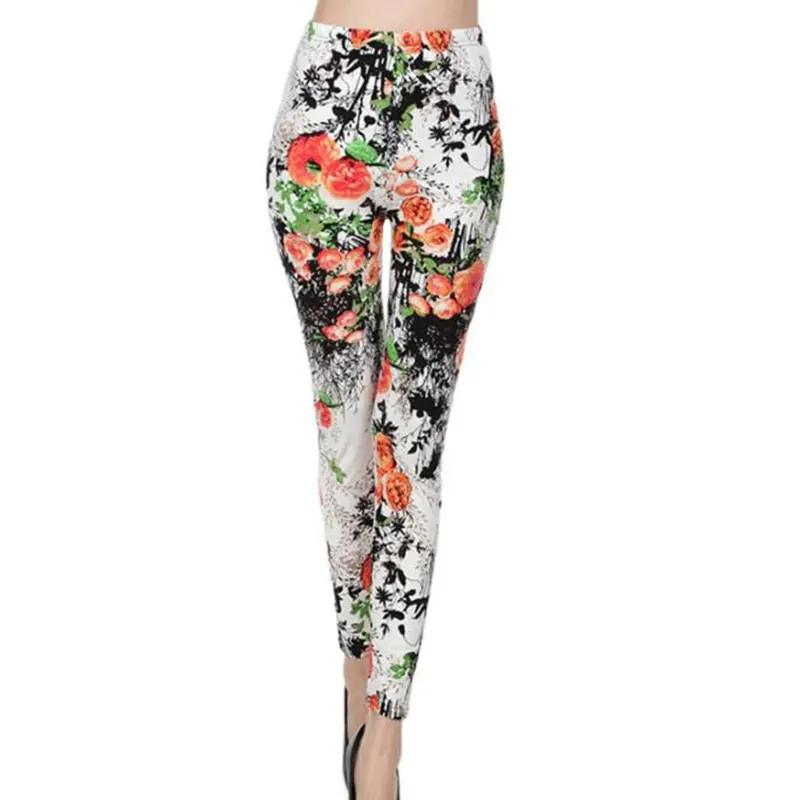  Print Flower Leggings Leggins 