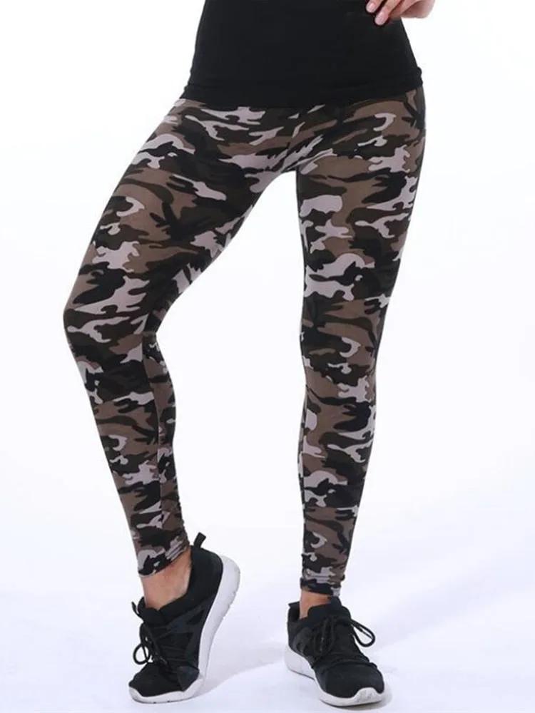 Camouflage Womens for Leggins Graffiti Style Slim Stretch