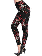  Print Flower Leggings Leggins 