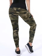 Camouflage Womens for Leggins Graffiti Style Slim Stretch