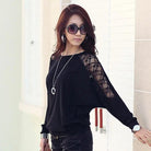 Tee Shirt Femme Korean Clothes Bat Sleeve T Shirt Women Lace